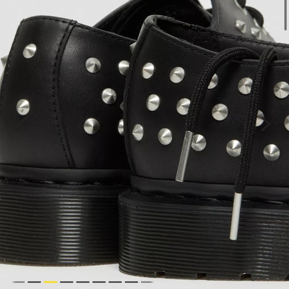 Dr martens doc 1461 stud wanama leather Oxford shoes oxfords studded 8 9 - Picture 6 of 8